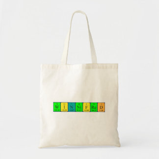 Winnifred periodic table name tote bag