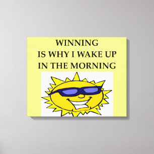 winning! canvas print