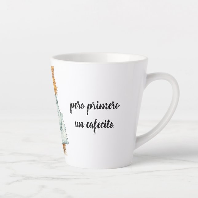 winning cat latte mug (Right)