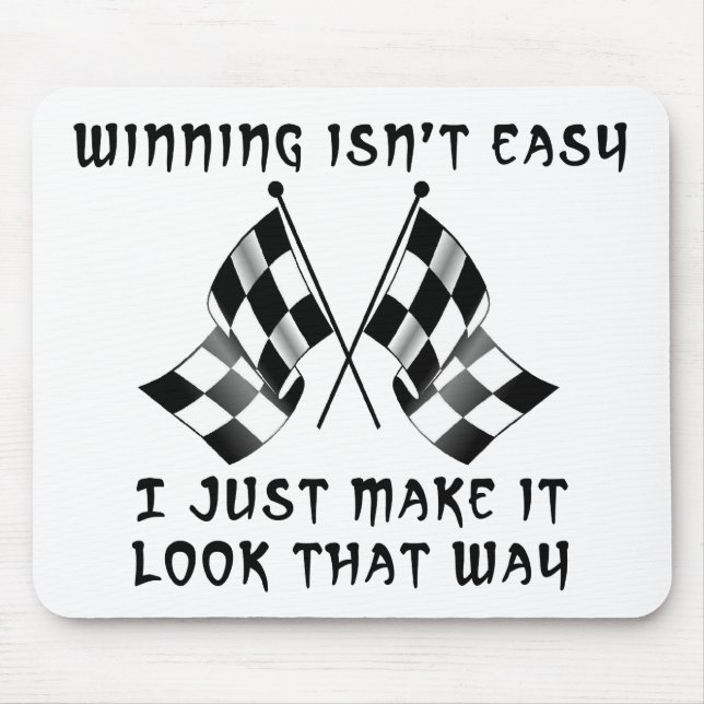 Winning Isn't Easy - Dirt Bike Motocross Mousepad (Front)