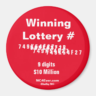 Winning Lottery Number Magnet