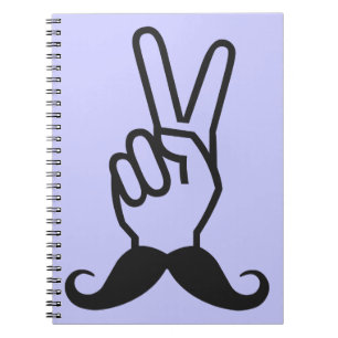 Winning Moustache custom colour notebook