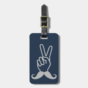 Winning Moustache custom luggage tag