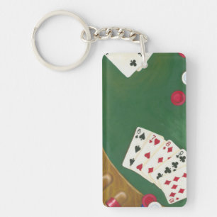 Winning Poker Hand Six Through Ten Key Ring