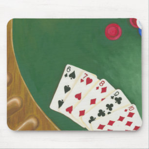 Winning Poker Hand Six Through Ten Mouse Mat