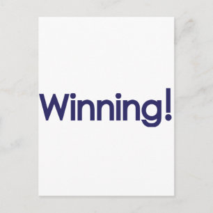winning! sheen postcard