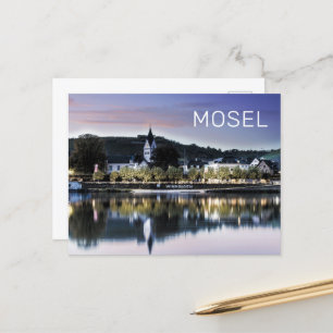 Winningen Moselle Sunset Panorama Germany Vintage Holiday Postcard