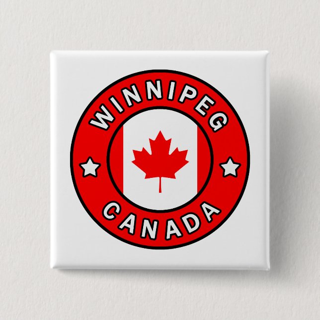 Winnipeg Canada 15 Cm Square Badge (Front)
