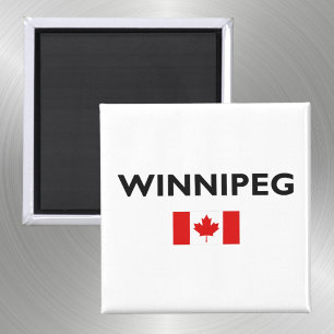Winnipeg Canada Canadian Flag Light-Color Magnet