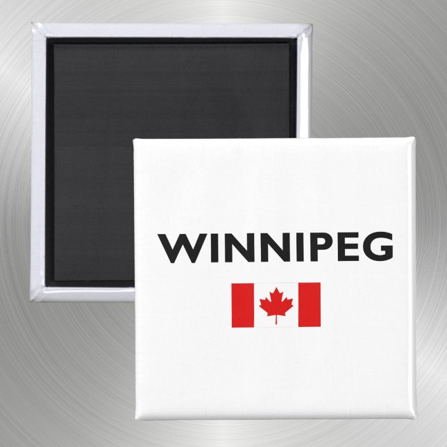 Winnipeg Canada Canadian Flag Light-Color Magnet (Creator Uploaded)