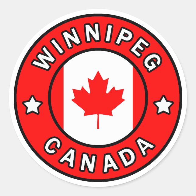 Winnipeg Canada Classic Round Sticker (Front)