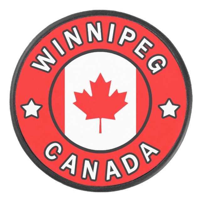 Winnipeg Canada Hockey Puck (Front)