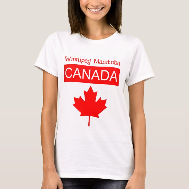 Winnipeg Canada Maple Leaf Women's T-Shirt (Front)