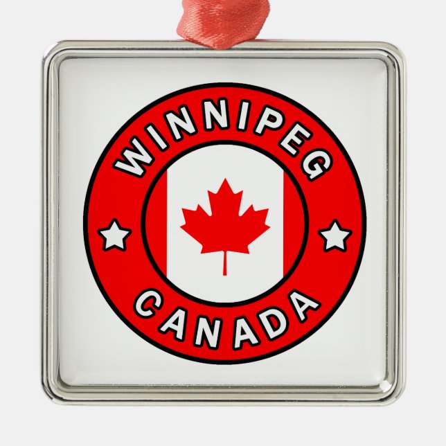 Winnipeg Canada Metal Tree Decoration (Front)