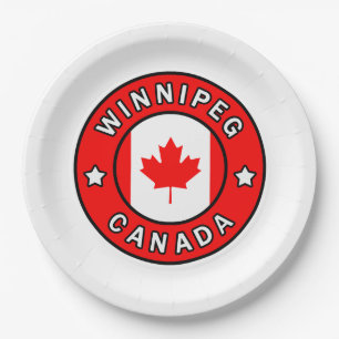 Winnipeg Canada Paper Plate