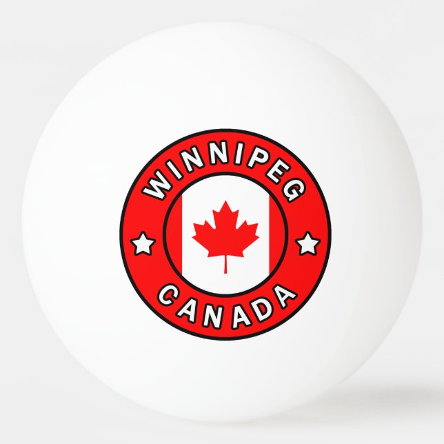 Winnipeg Canada Ping Pong Ball (Front)