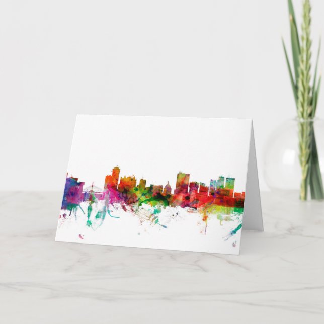 Winnipeg Canada Skyline Card (Front)