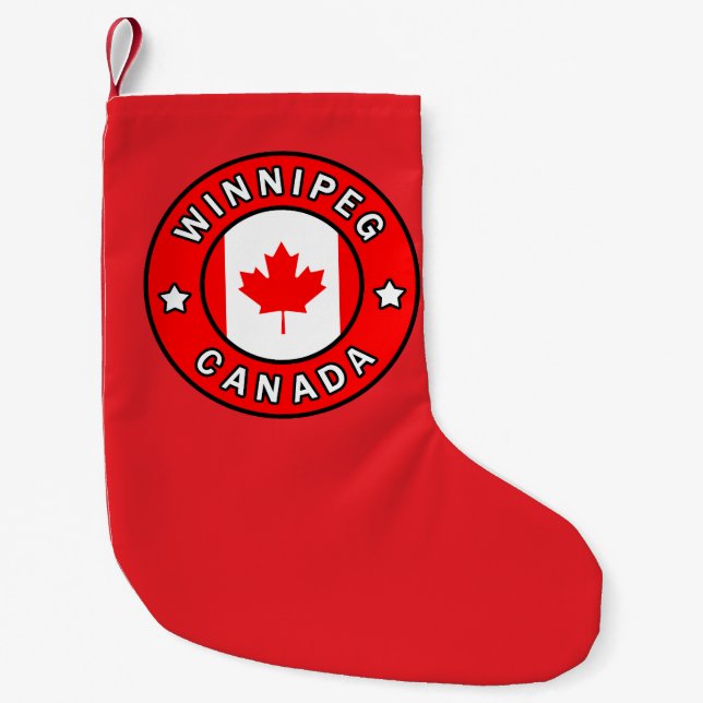Winnipeg Canada Small Christmas Stocking (Front)