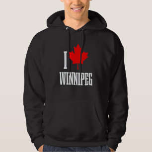 Winnipeg Manitoba Canada Maple Leaf Canadian Flag Hoodie