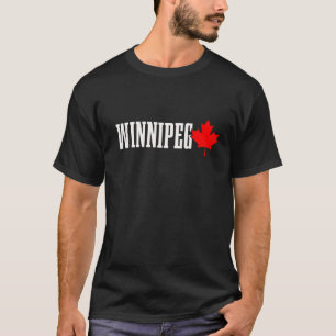 Winnipeg Manitoba Maple Leaf Canada Canadian Flag T-Shirt