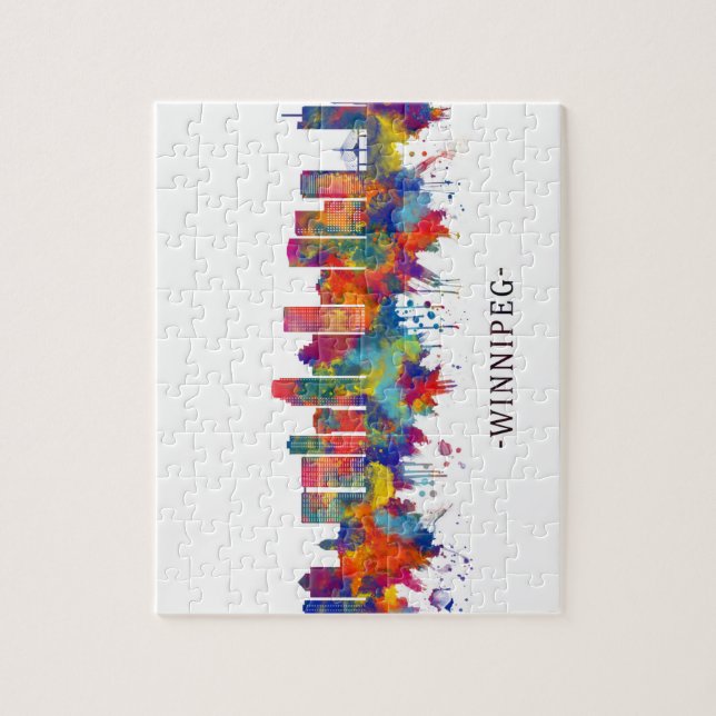 Winnipeg Manitoba Skyline Jigsaw Puzzle (Vertical)