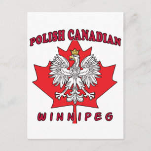 Winnipeg Polish Canadian Leaf Postcard