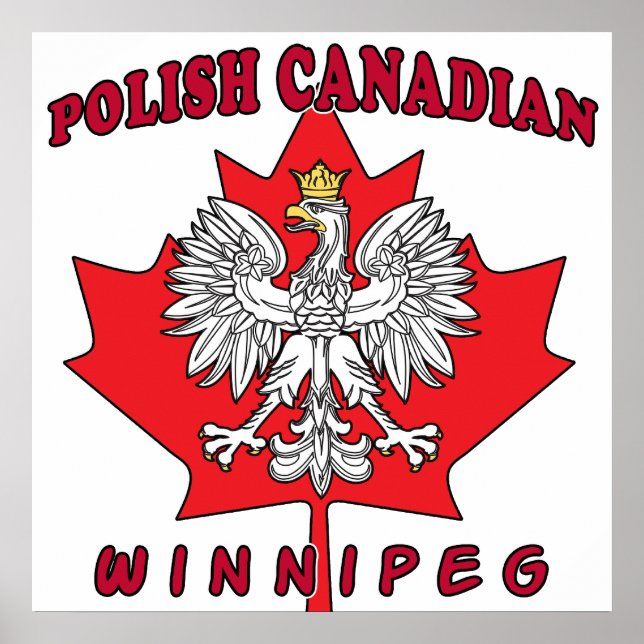 Winnipeg Polish Canadian Leaf Poster (Front)