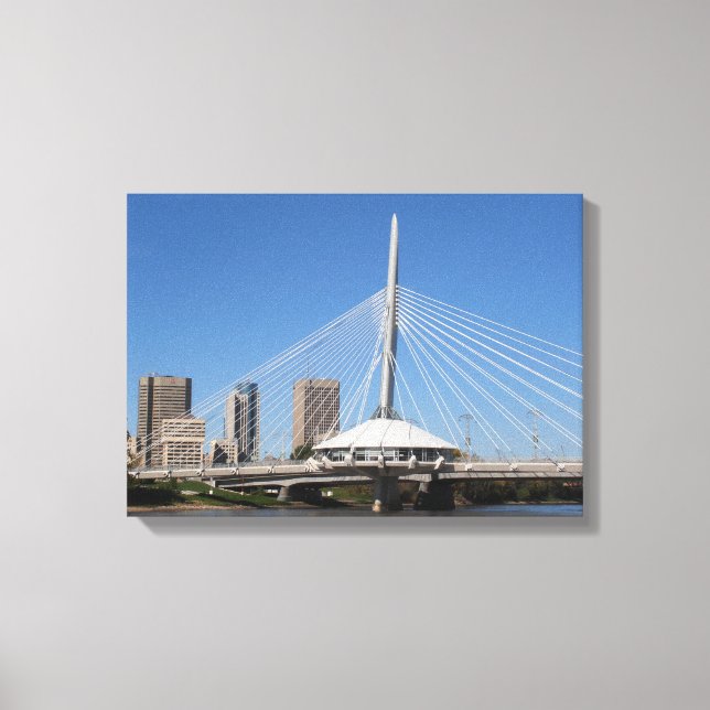 Winnipeg Provencher Bridge Canvas Print (Front)