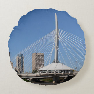 Winnipeg Provencher Bridge Round Cushion