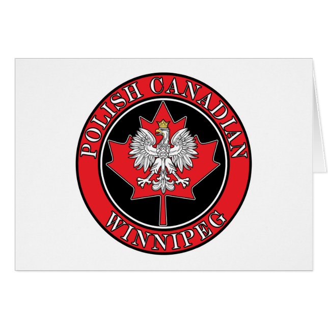Winnipeg Round Polish Canadian Leaf (Front Horizontal)