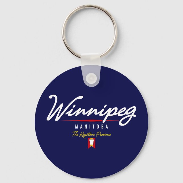 Winnipeg Script Key Ring (Front)