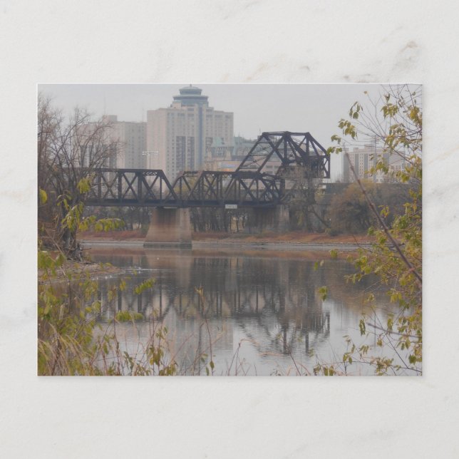 Winnipeg Train Bridge Postcard (Front)