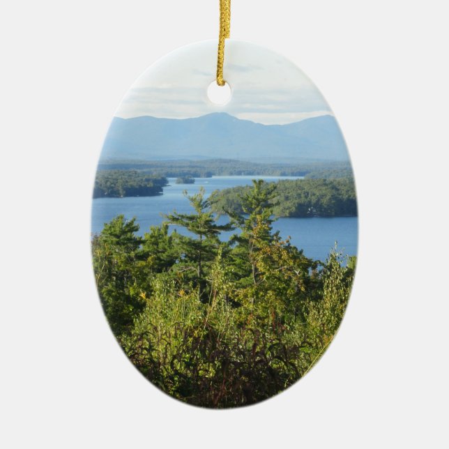 Winnipesaukee Overlook Ceramic Tree Decoration (Front)