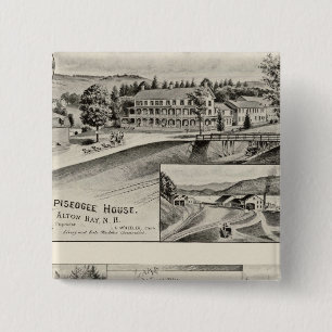 Winnipiseogee House, Lakeside House 15 Cm Square Badge