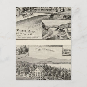 Winnipiseogee House, Lakeside House Postcard