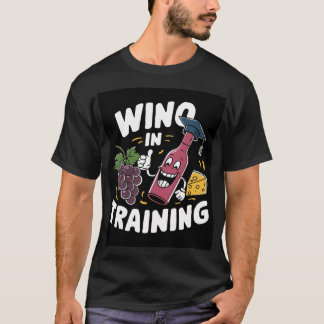 Wino in Training Cartoon Design T-Shirt