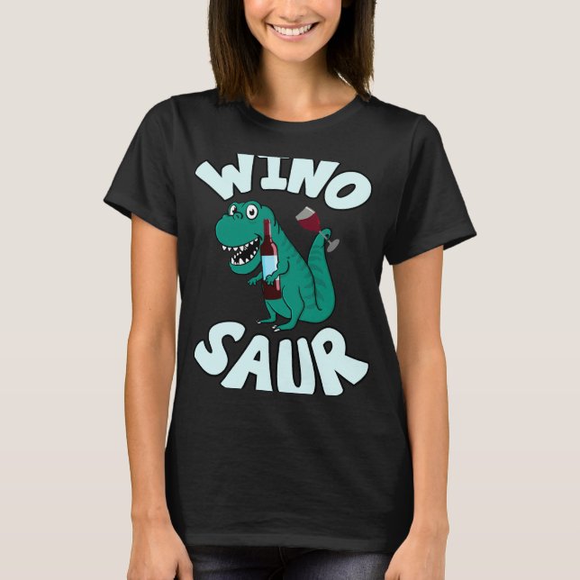 Wino Saur Wine Fitted T-Shirt (Front)