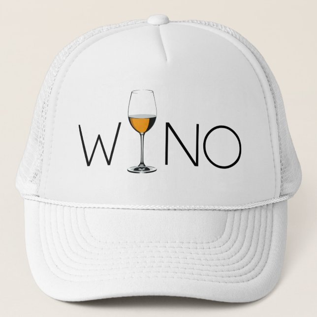 Wino Wine Lover Glass Trucker Hat (Front)