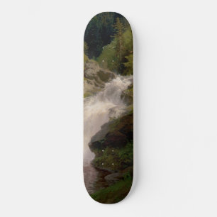 Winona Falls (US Landscape) (by Hermann Herzog) Skateboard