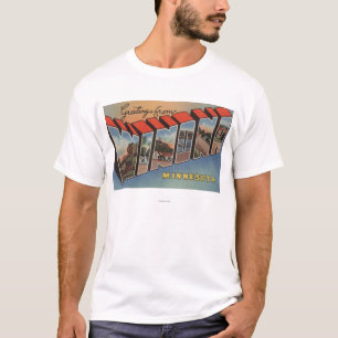 Winona, Minnesota - Large Letter Scenes T-Shirt