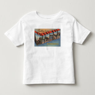 Winona, Minnesota - Large Letter Scenes Toddler T-Shirt