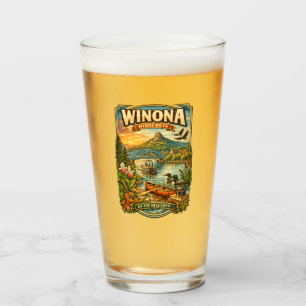 Winona, MN Minnesota Unique Souvenir Glass Cup