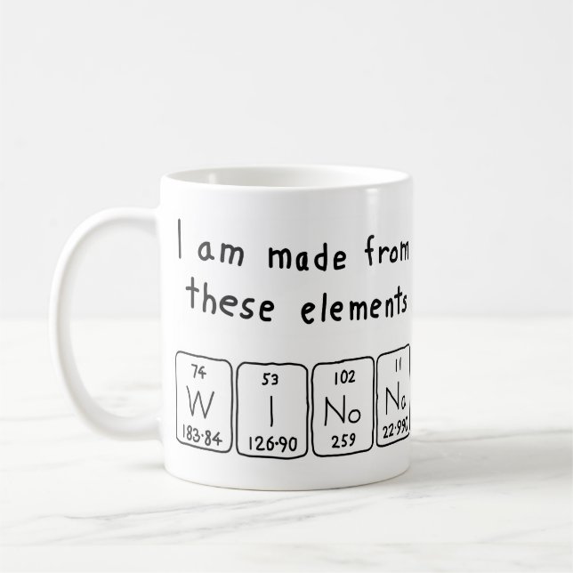 Winona periodic table name mug (Left)