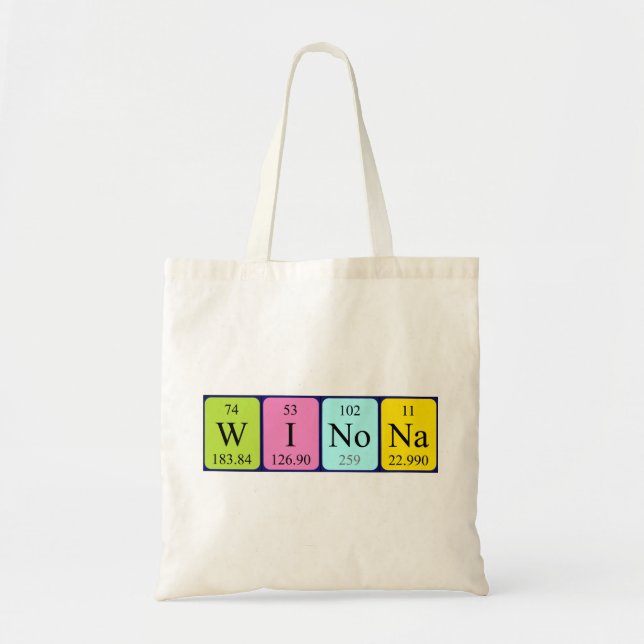 Winona periodic table name tote bag (Front)