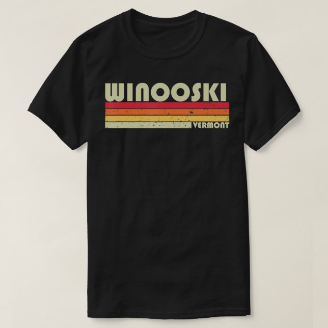 WINOOSKI VT VERMONT Funny City Home Roots Gift Ret T-Shirt (Design Front)