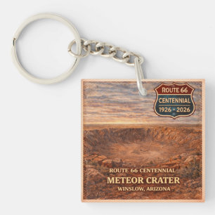 Winslow Arizona Meteor Crater Centennial Key Ring