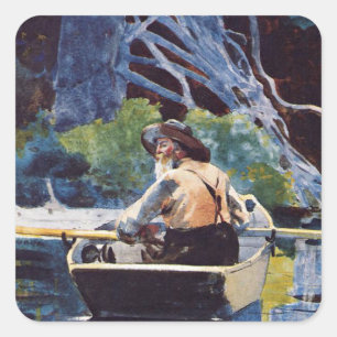 Winslow Homer - Adirondack Guide Square Sticker