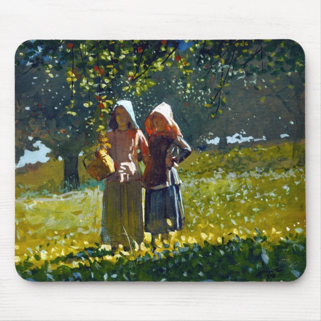 Winslow Homer Apple Picking Mouse Mat (Front)