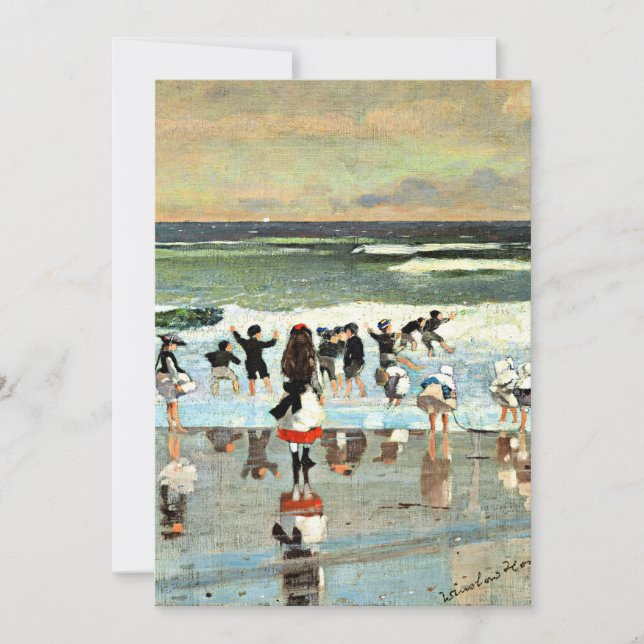 Winslow Homer - Beach Scene Card (Front)