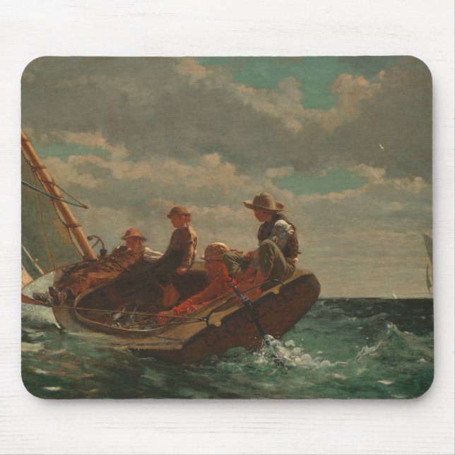 Winslow Homer - Breezing Up (A Fair Wind) Mouse Mat (Front)